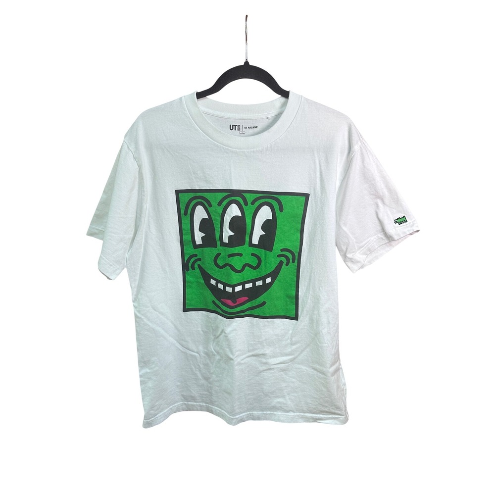 Uniqlo UT Archive Keith Haring Three Eyed Face Graphic T-Shirt White Large